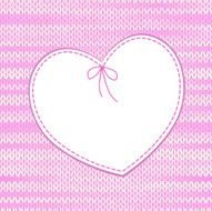 Heart Shape Design with Knitted Pattern