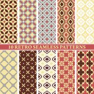 set of 10 retro seamless patterns N5