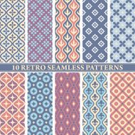 set of 10 retro seamless patterns N6