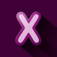 Volume icons alphabet X