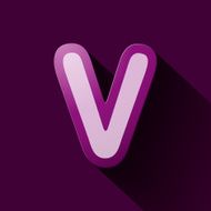 Volume icons alphabet V