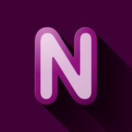 Volume icons alphabet N
