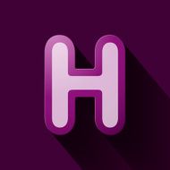 Volume icons alphabet H
