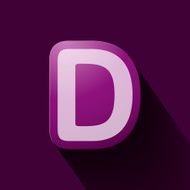 Volume icons alphabet D