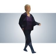 Polygonal street girl N3