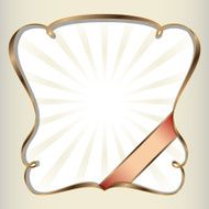 retro frame with ribbon vector illustration N2