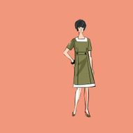 Vector sketch girls in fashion clothes eps N3