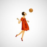 Vector sketch girls in fashion clothes eps N12