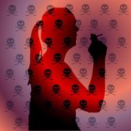 Vector wallpaper woman N4