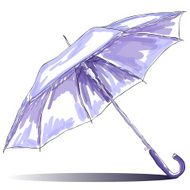 Sketch watercolor hand draw open umbrella