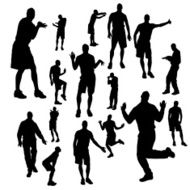 Vector silhouette of a man N75