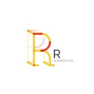 Minimal R font or letter icon design N2
