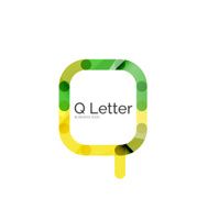 Minimal Q font or letter icon design N6