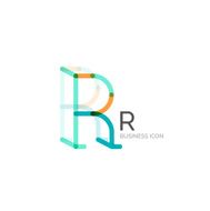Minimal R font or letter icon design N3