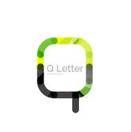Minimal Q font or letter icon design N8