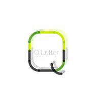 Minimal Q font or letter icon design N9