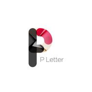 Minimal P font or letter icon design N6