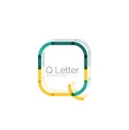 Minimal Q font or letter icon design N11