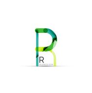 Minimal R font or letter icon design N4