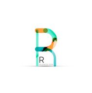Minimal R font or letter icon design N5