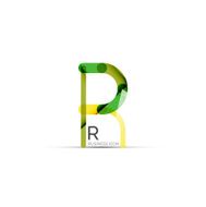 Minimal R font or letter icon design N7
