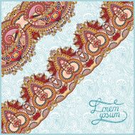 ornamental background with flower ribbon N9