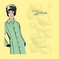 Vector sketch girls in fashion clothes eps N23
