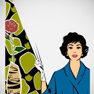 Vector sketch girls in fashion clothes eps N31