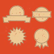 Retro Emblem Sign Design Elements Grunge effect on separate layer