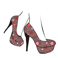 Fashion high heel shoes banner for print vector illustration
