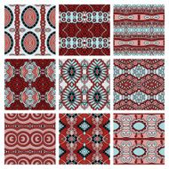 set of different seamless colored vintage geometric pattern N72