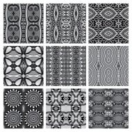 set of grey different seamless vintage geometric pattern N6