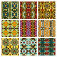 set of different seamless colored vintage geometric pattern N79