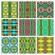 set of different seamless colored vintage geometric pattern N80