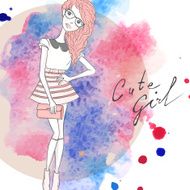 Cute Hipster Fashion Girl N2