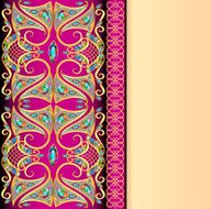 background with gold pattern and gems space for text
