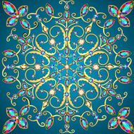 background with gold pattern of precious stones