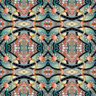 seamless geometry vintage pattern ethnic style ornamental backg N216
