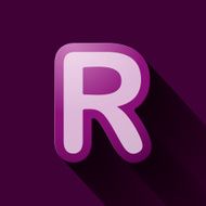 Volume icons alphabet R