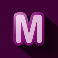 Volume icons alphabet M