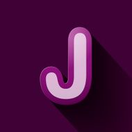 Volume icons alphabet J