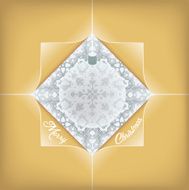 Christmas Golden Greeting Card with Bauble