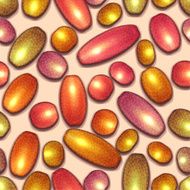Vector seamless pattern with colored beads N4