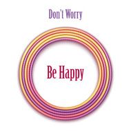 Vector rounded banner with sample text on white background N3