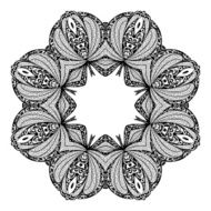 Vector abstract circular pattern of arabesques