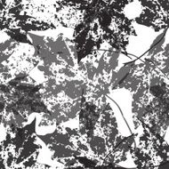 Seamless background with leaves Black and white endless pattern N3