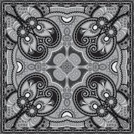 grey ornamental floral paisley bandanna N6