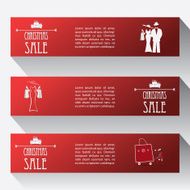 Christmas sales banners Eps10 vector illustration