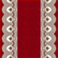 ornamental background with flower ribbon stripe pattern greeti N84