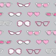 Seamless pattern women fashion sunglasses